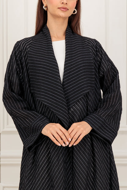 Striped organza fabric