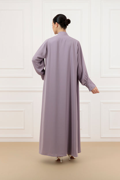 Beaded Pleated elegance abaya with dress (SET)