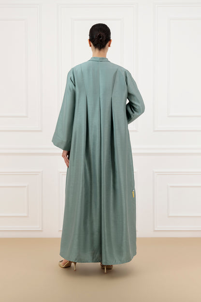 Signatured Shantung abaya
