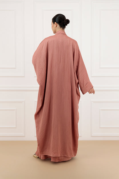 Pleated Chiffon Farasha Abaya