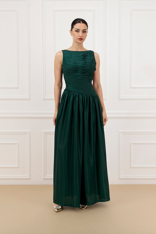 Draped fitted dress