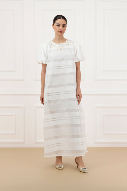 A line Jacquard dress