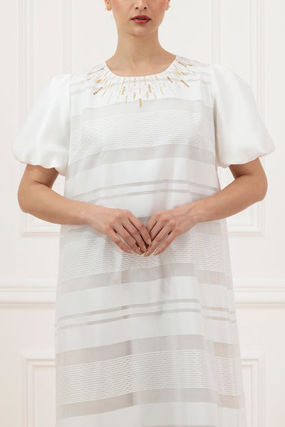 A line Jacquard dress