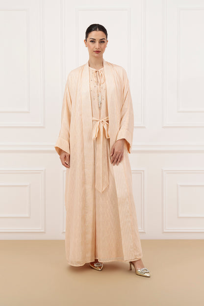 Wrinkle Chiffon Abaya & Dress Set