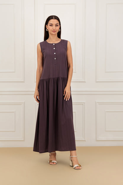 Bubble striped farasha and dress set