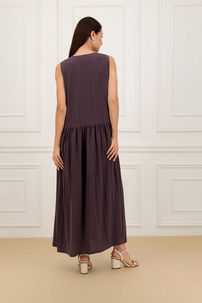 Bubble striped farasha and dress set