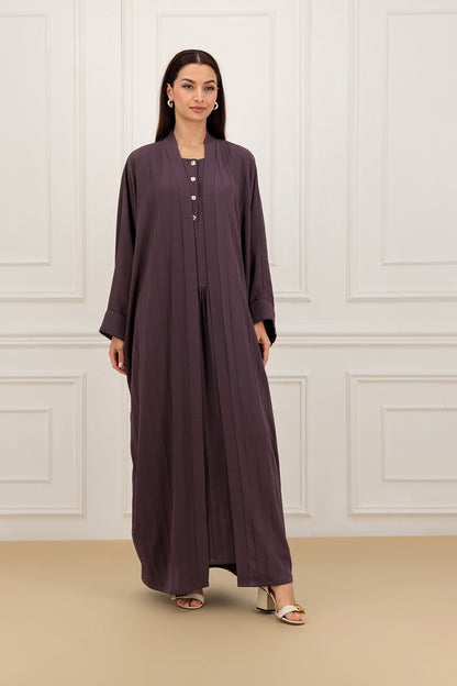 Bubble striped farasha Abaya