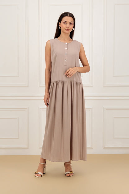 Bubble striped farasha and dress set