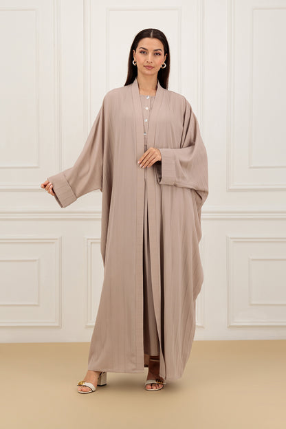 Bubble striped farasha Abaya