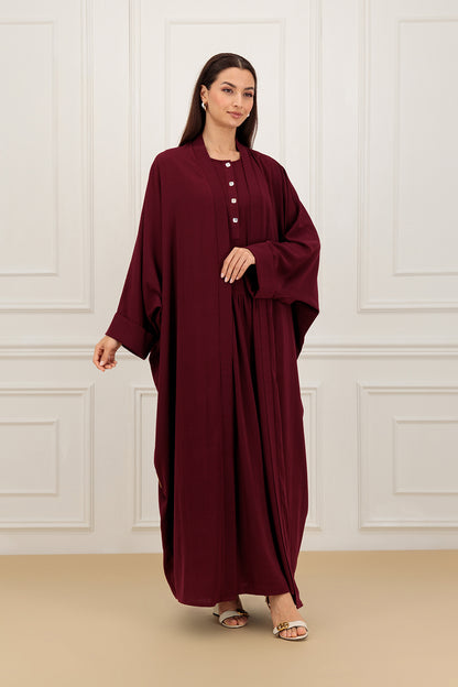 Bubble striped farasha Abaya
