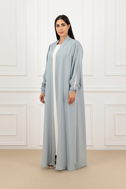 Bow Cuff Two-Tone Sleeve & Back Abaya