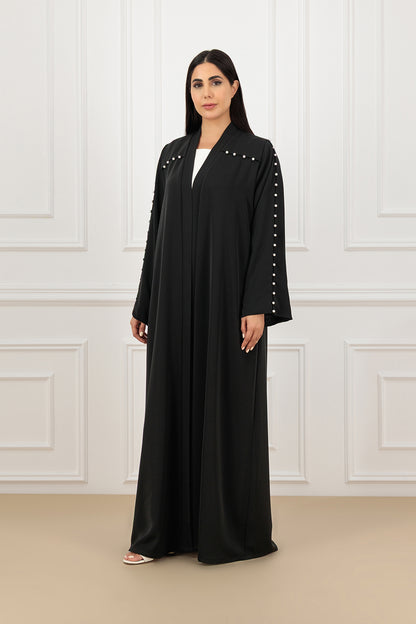 Pearl button abaya