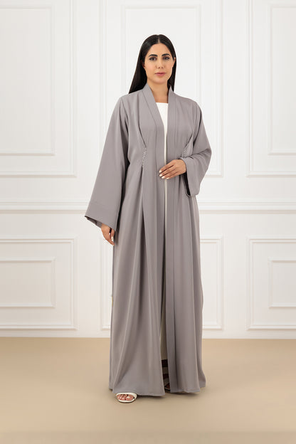 Embossed Pleated Abaya