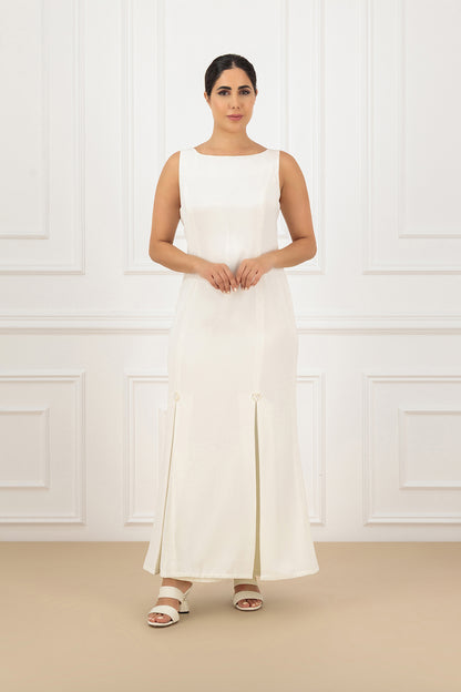 Elegant Floral Embossed Abaya and dress SET