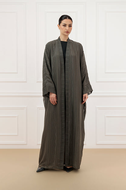 Striped textured chiffon farasha