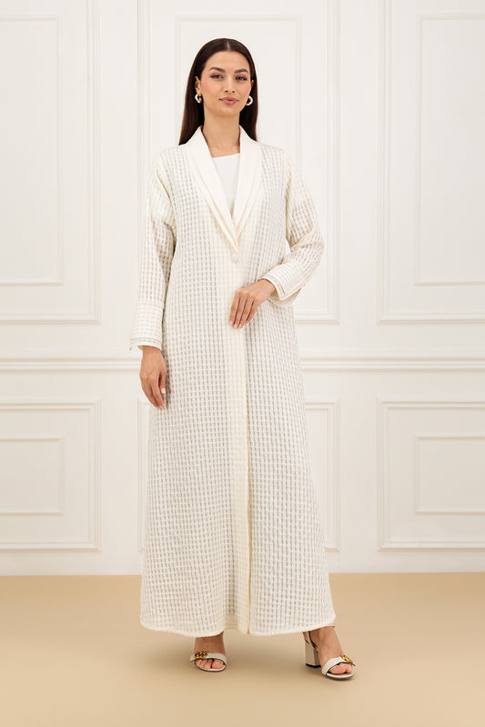 Double collar abaya