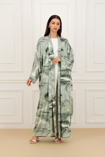 Printed Italian silk Farasha cut