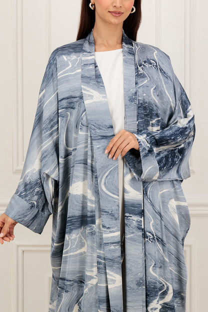 Printed Italian silk Farasha cut