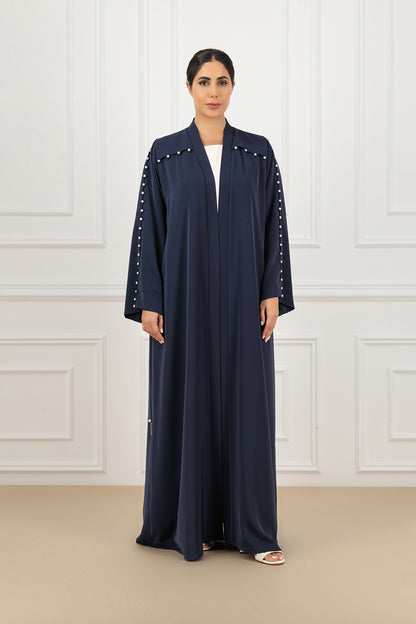 Pearl button abaya