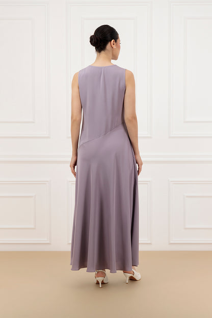 Beaded Pleated elegance abaya with dress (SET)