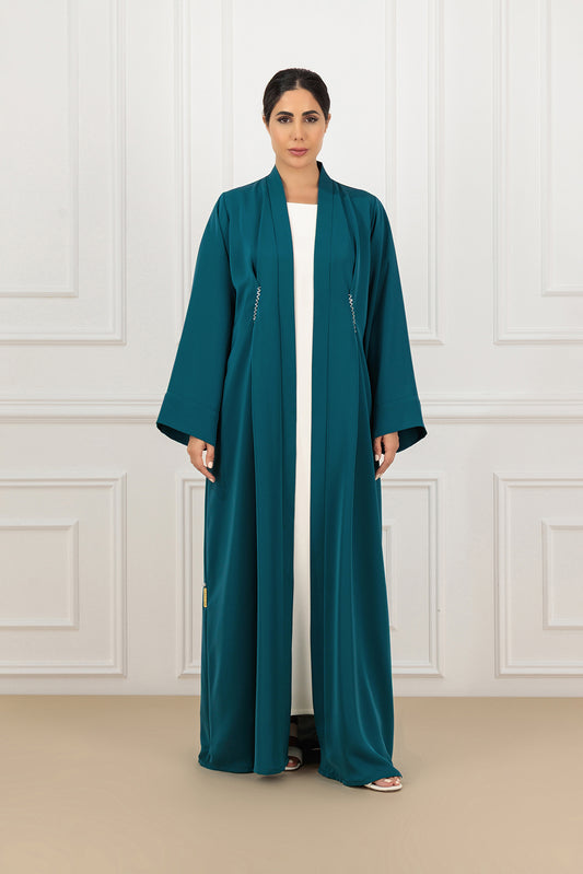 Embossed Pleated Abaya
