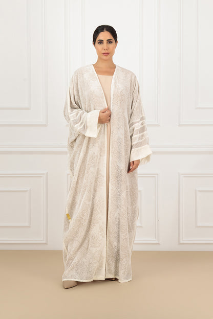 Textured Velvet Farasha Abaya