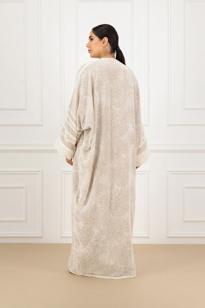 Textured Velvet Farasha Abaya