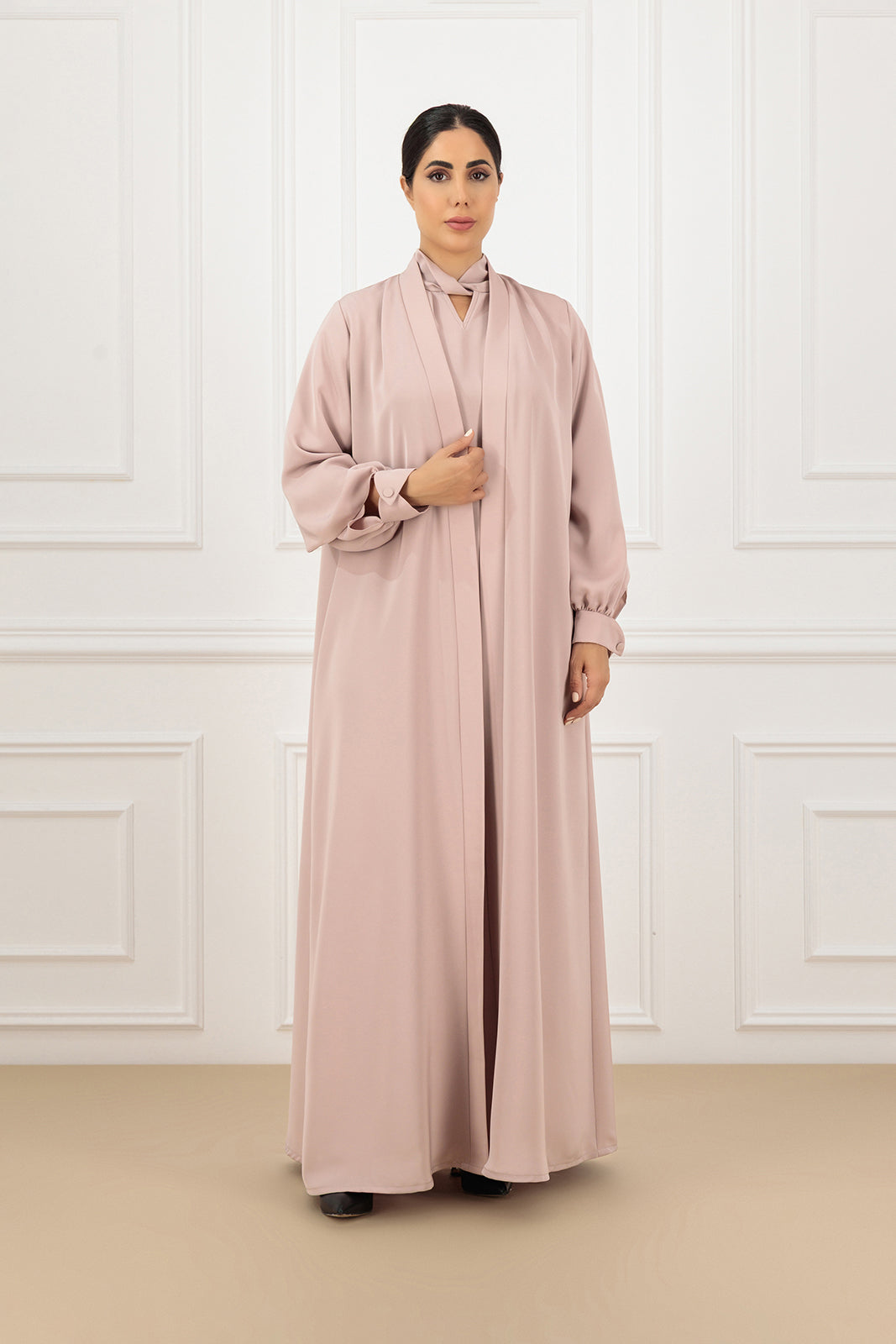 Overlap sleeves detail abaya (SET)