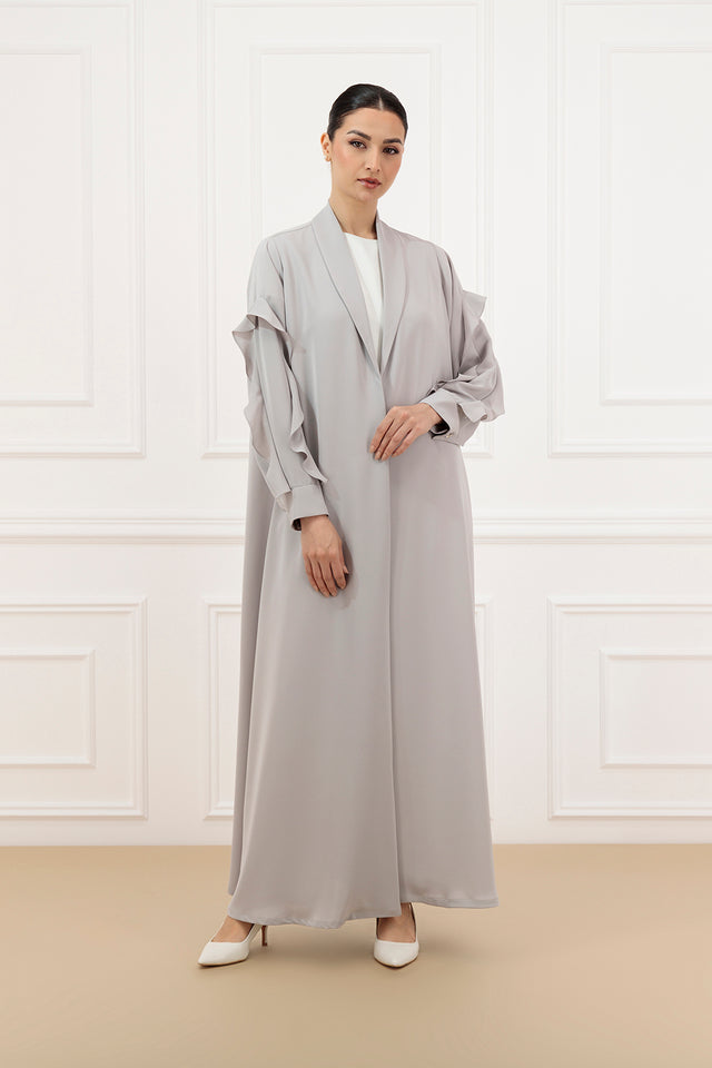 Sleeves ruffled abaya