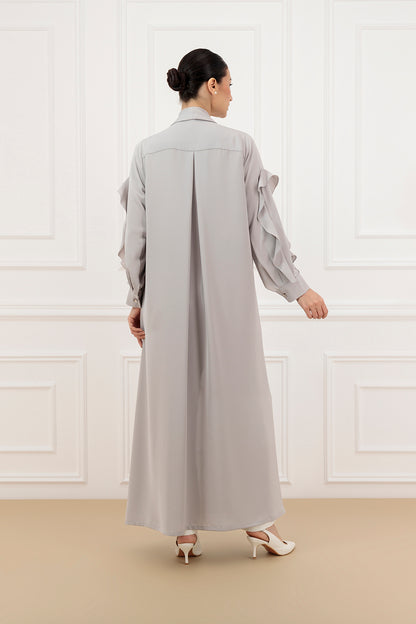 Sleeves ruffled abaya