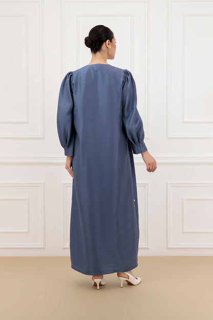 Beaded Shantung abaya