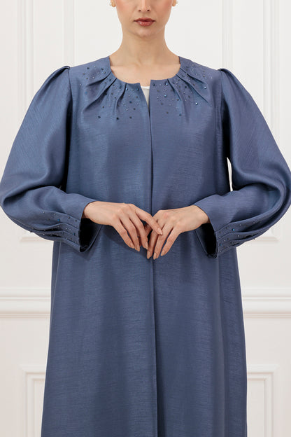 Beaded Shantung abaya