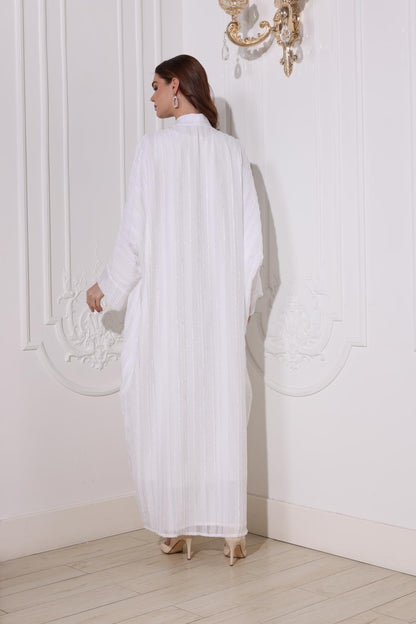 Striped Georgette abaya