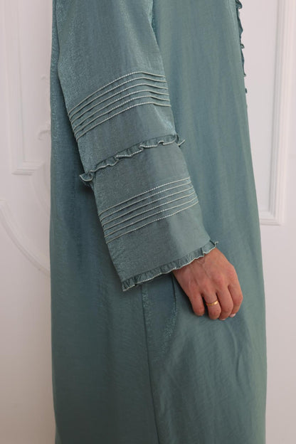 Green shimmer abaya