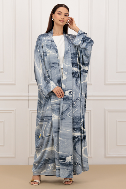 Printed Italian silk Farasha cut