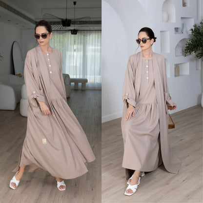 Sama abaya and Haya dress set