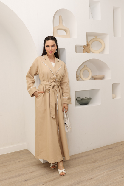 Pearl Denim trench coat