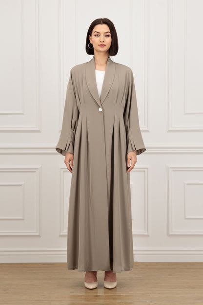 Semi-fitted coat-style Abaya