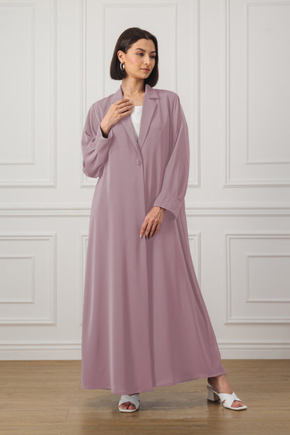 Coat-style Abaya with pleats on the back