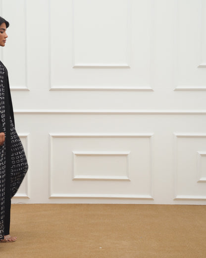 Nero Printed Abaya and dress SET