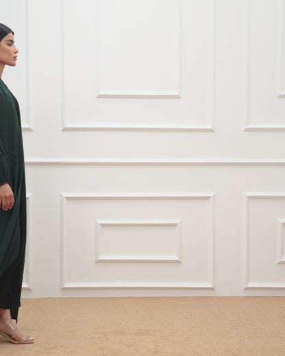 Two tone lace abaya