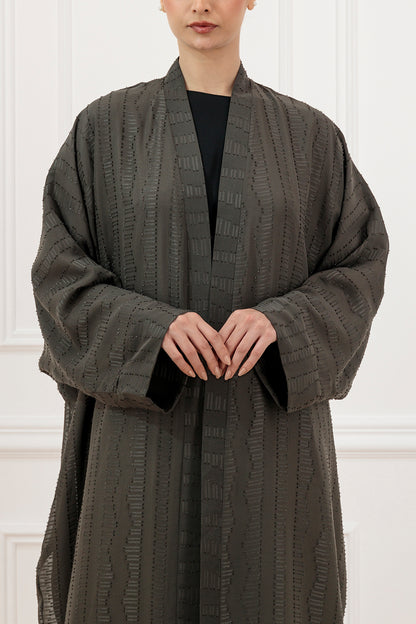 Striped textured chiffon farasha