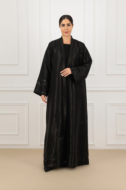 Embroidered Jacquard abaya