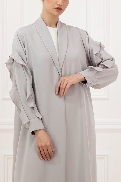 Sleeves ruffled abaya
