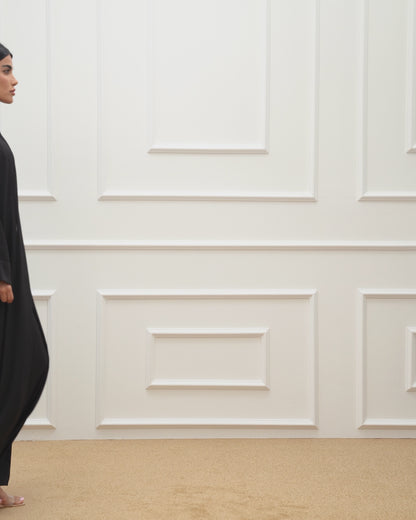 Textured silk  farasha abaya