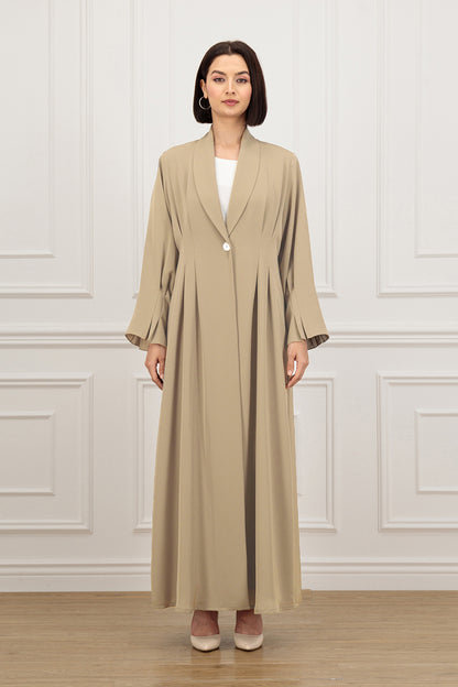 Semi-fitted coat-style Abaya