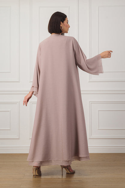 Water-fall collar Abaya