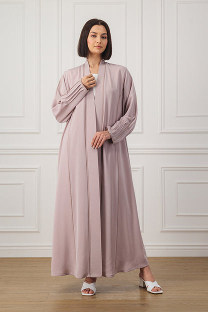A-line Abaya with sleeve pintax detail