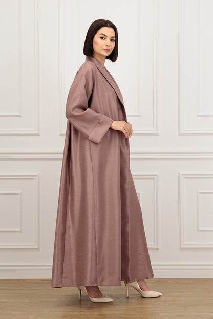 Box pleat on the back Shantung Abaya
