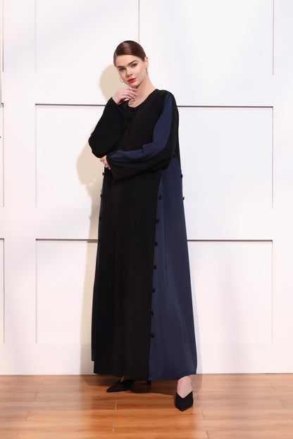Black-Navy Two Toned Abaya